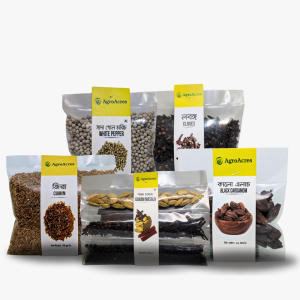 Spice Powder Combo- 3 (Shada Golmorice- 100g, Lobongo- 100g, Kalo Elachi- 100g, Jeera- 100g,  Garam Masala- 100g)