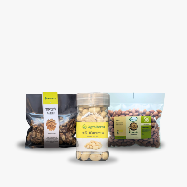 Nuts Combo-4 (Thai china Badam- 100g, Akhrot- 100g, China Badam- 100g)
