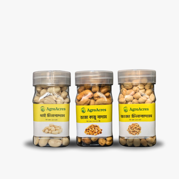 Nuts Combo-6 (Kajubadam Vaja- 100g, Thai China Badam- 100g, China Badam Vaja- 100g)